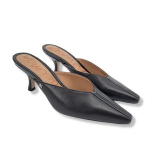 Sam Edelman Tev Kitten-Heel Pointed Toe Mules Pumps